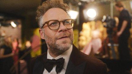 Seth Rogen, protagonista de la comedia 'The Studio', fue otro de los grandes trifunfadores en los Emmy. / APPLE TV+