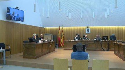 El acusado durante su declaración en el juicio en la Audiencia Provincial de Huesca.