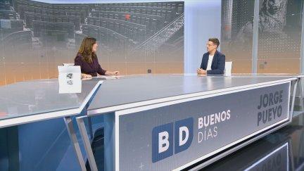 Jorge Pueyo, diputado de Sumar en el Congreso de los Diputados por CHA este viernes en el plató de Buenos días. / Aragón TV