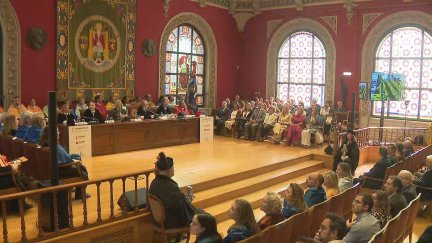 Acto celebrado este viernes en el Edificio Paraninfo de la Universidad de Zaragoza. / Aragón TV