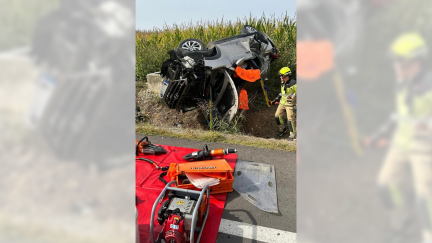 Los bomberos han tenido que rescatar al conductor de interior del vehículo, que circulaba por la A-129. | DPH