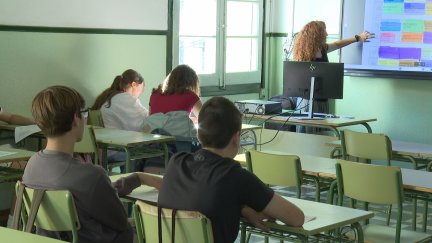 Clase de Secundaria en un instituto aragonés./ Aragón TV