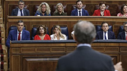 Sánchez escucha a Alberto Núñez Feijoo en el Congreso. / Aragón Tv