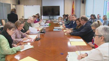 La mesa sectorial de Sanidad celebrada este viernes. / Aragón TV