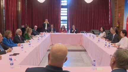 Reunión este martes en la Embajada china en Madrid. / Aragón TV
