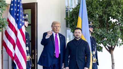 Donald Trump se ha reunido este viernes con Volodímir Zelenski en la Casa Blanca. / EFE