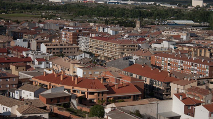 Imagen aérea del casco urbano de Zuera. / Ayuntamiento de Zuera