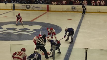 Un momento del partido del CH Jaca masculino