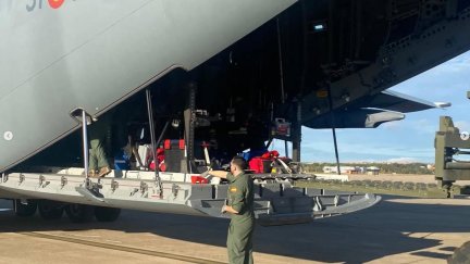 El Ejercito de Aire preparan una nueva aeroevacuación médica de niños gazatíes gravemente enfermos. / Ministerio de Defensa