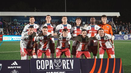 Once titular del partido de hoy de la SD Huesca. Foto: X SD Huesca