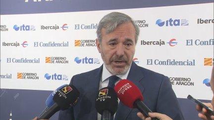 El presidente de Aragón ha atendido a los medios en un encuentro informativo. / Aragón TV