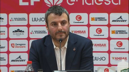 Carlos Cantero en la rueda de prensa posterior al encuentro