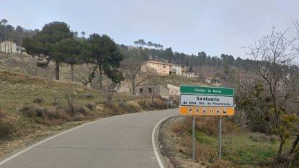La carretera CV-606 a la entrada del Santuario de la Misericordia de Borja (Zaragoza). / Goole Maps