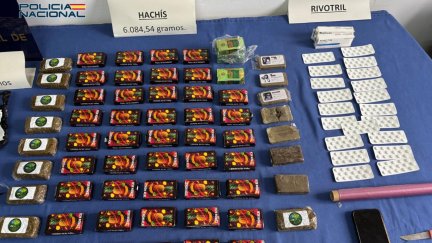 Material aprehendido durante la operación. / Policía Nacional
