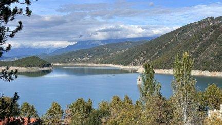 Imagen del embalse de mediano del pasado sábado.