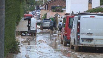 Las últimas tormentas de finales de septiembre provocaron de nuevo inundaciones en Cadrete, Santa Fe, Cuarte y María de Huerva. / Aragón TV