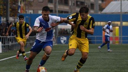 Un momento del partido ante el CD Basconia