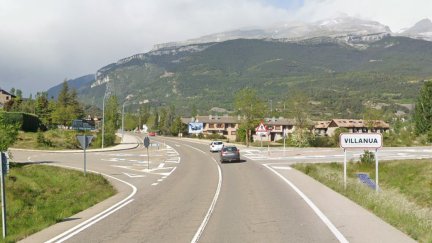 Entrada a la localidad de Villanúa (Huesca)./ Google Maps