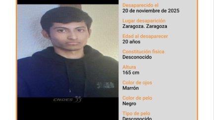 Desaparecido un joven de 20 años en Zaragoza. / Policía Nacional
