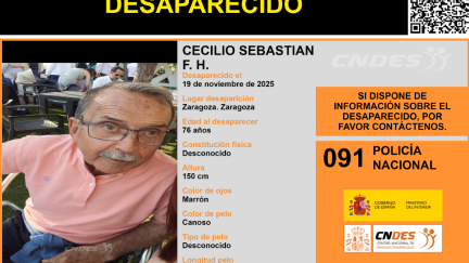 Cecilio Sebastián F. H., desaparecido en Zaragoza. / Cndes