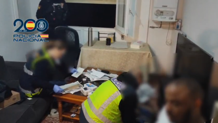 La red captaba personas en el barrio zaragozano de Delicias. / Policía Nacional