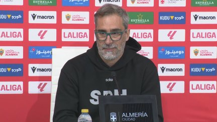 Jon Pérez 'Bolo', durante su comparecencia tras el partido