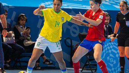 María Sanz, en un lance del partido.