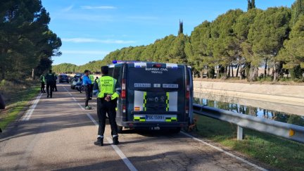 Punto de la CHE-1429 en la que se ha registrado el último accidente mortal del puente en las carreteras aragonesa./ Guardia Civil