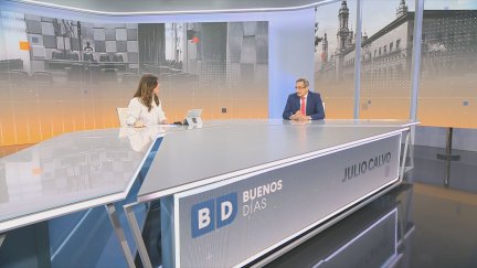 Julio Calvo, portavoz de Vox en el Ayuntamiento de Zaragoza en el plató del programa Buenos Días de Aragón TV. / Aragón TV