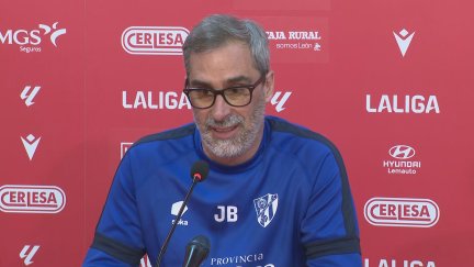 'Bolo', durante su comparecencia tras el partido