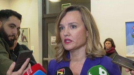 Pilar Alegría ha calificado el adelanto electoral como "una profunda irresponsabilidad"./ Aragón TV