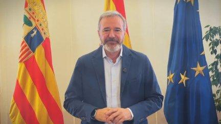Jorge Azcón comparecerá este lunes en una rueda prensa para oficializar el adelanto electoral. / Aragón TV