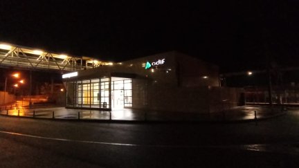 Estación de Casetas la noche del suceso. / Aragón TV