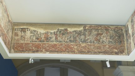 Pinturas murales de Sijena expuestas en el MNAC. / Aragón TV