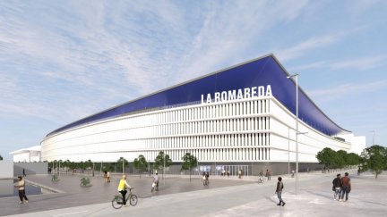 El proyecto para el exterior de la nueva Romareda estará listo a la vez que el estadio. / Ayuntamiento de Zaragoza