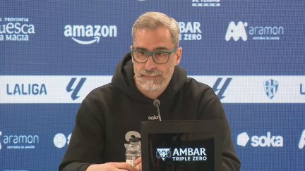 Jon Pérez 'Bolo', durante su comparecencia tras el partido