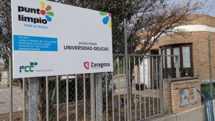 Imagen del punto limpio del distrito de Universidad-Delicias. | Ayuntamiento de Zaragoza
