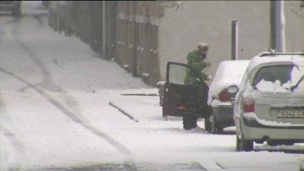 Nieve en Canfranc en una imagen del 2024. / Aragón Tv