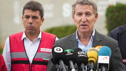 Feijóo junto Mazón el 31 de octubre de 2024. / Europa Press. Jorge Gil