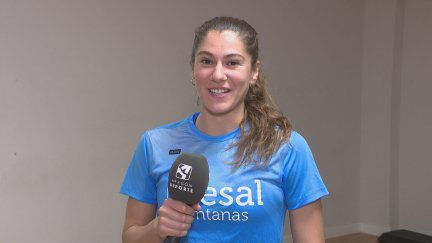 Marta Pintanel, durante su entrevista con Aragón Deporte