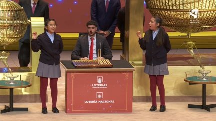 Imagen del momento en el que se cantó el Gordo de este año. / Aragón TV
