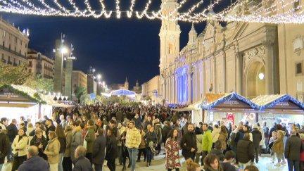 2.600.000 personas han pasado esta Navidad por la plaza del Pilar de Zaragoza. / Aragón TV