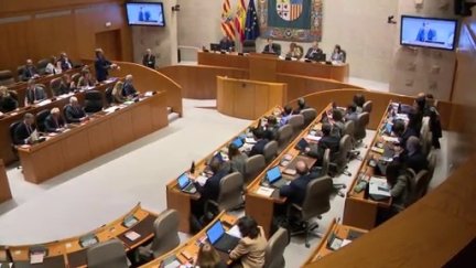 Sesión plenaria de Las Cortes. / Aragón Tv