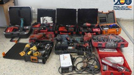 Efectos sustraídos por los detenidos e incautados por la Policía. / Policía Nacional