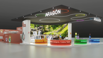 Así será el estand de Aragón en Fitur 2026. / Gobierno de Aragón