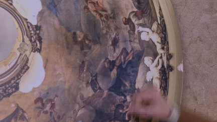 Detalle de la cúpula 'Regina Patriarcharum', obra de Ramón Bayeu en el siglo XVIII. / Aragón Tv