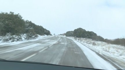La borrasca Ingrid deja afectaciones al tráfico en Aragón. / Aragón TV