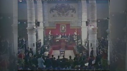 Tan solo cuatro mujeres ocuparon un escaño en 1983. / Aragón TV