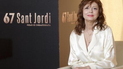 Susan Sarandon durante un encuentro con la prensa antes de recoger en Barcelona el Premio de Honor Sant Jordi de Cinematografía. / EFE. Quique García