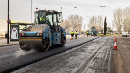 Obras en una calle de Zaragoza. / Ayuntamiento de Zaragoza